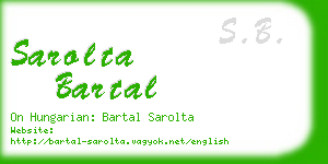 sarolta bartal business card